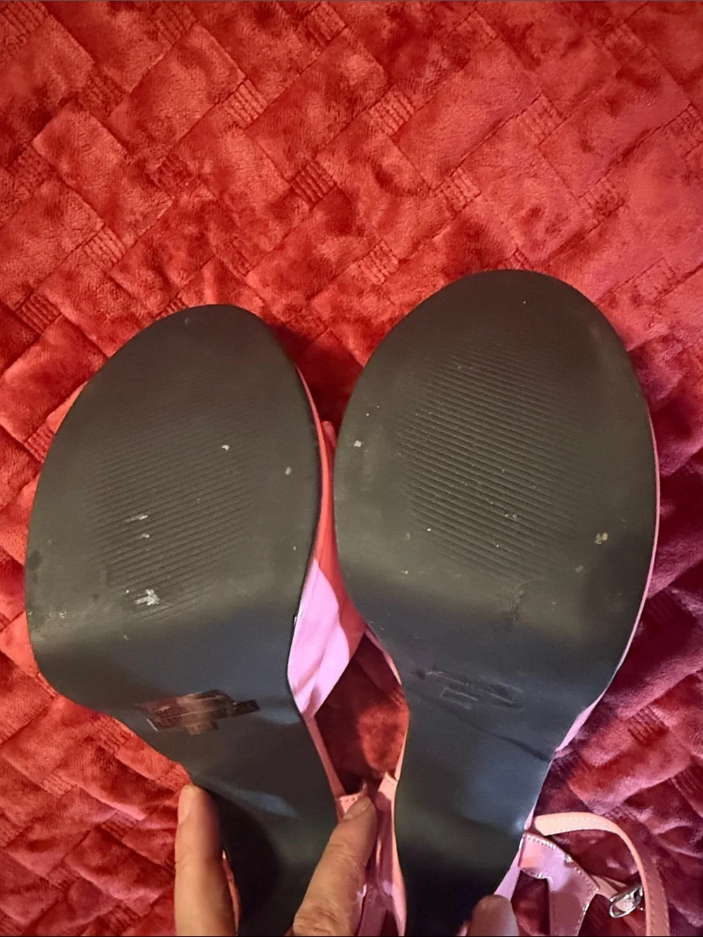 Ellie Pink Patent Platform Stiletto Sandals